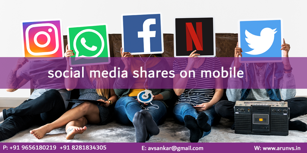 Social media shares on mobile