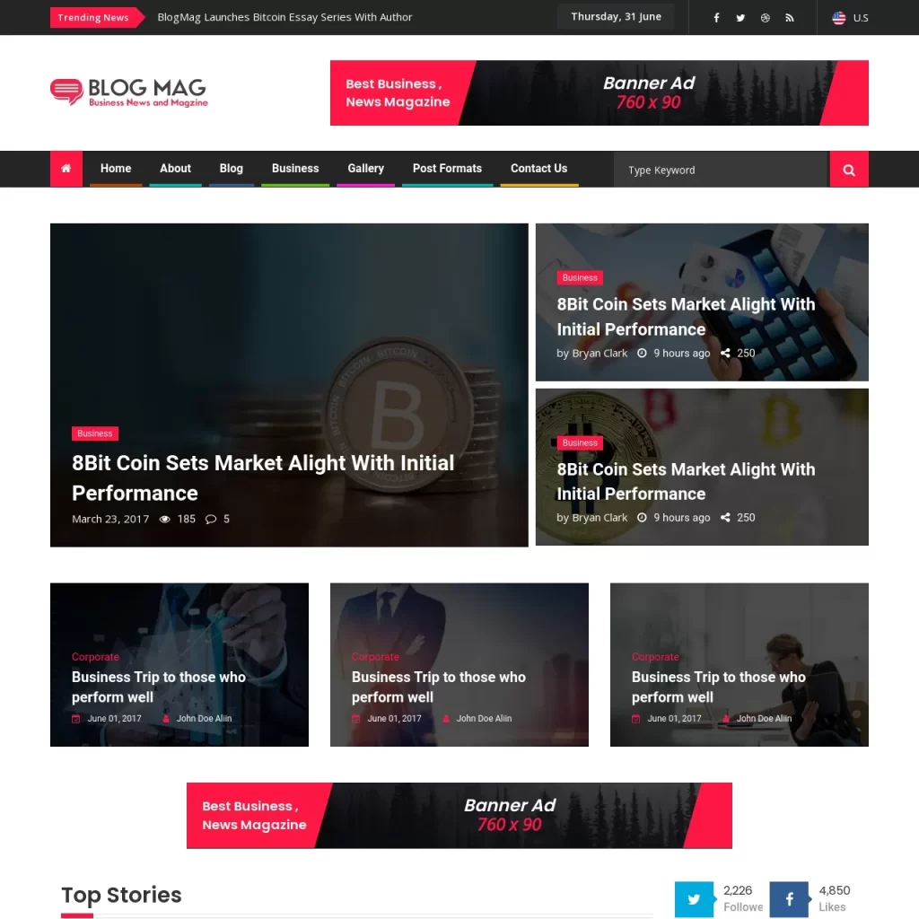 news website design